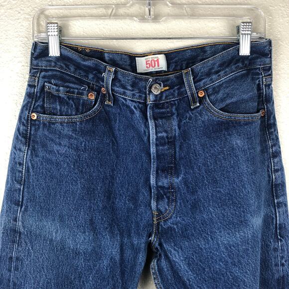 Levi's Mens 501 501XX Late 2000s Straight Leg Button Fly Blue Denim Jeans - Picture 3 of 13